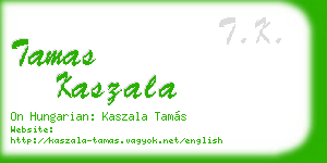 tamas kaszala business card